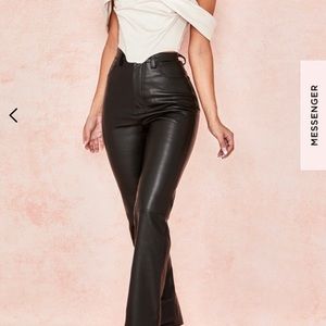 House of CB “Inaya” black vegan leather trousers